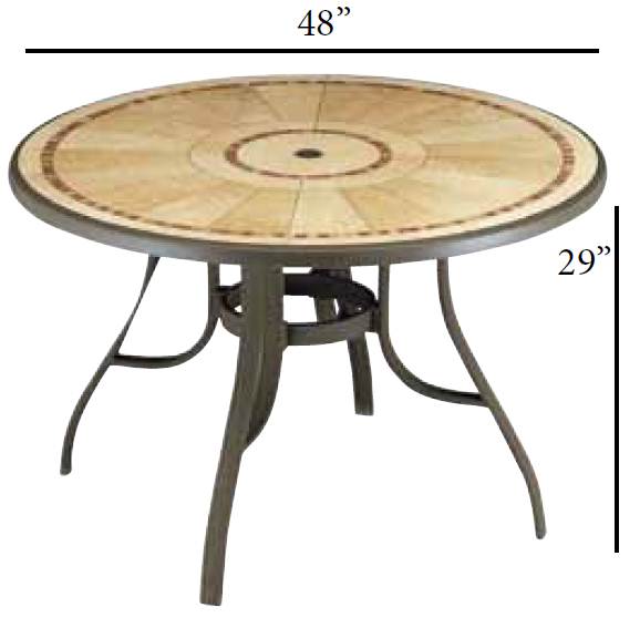 How many chairs fit around the table?