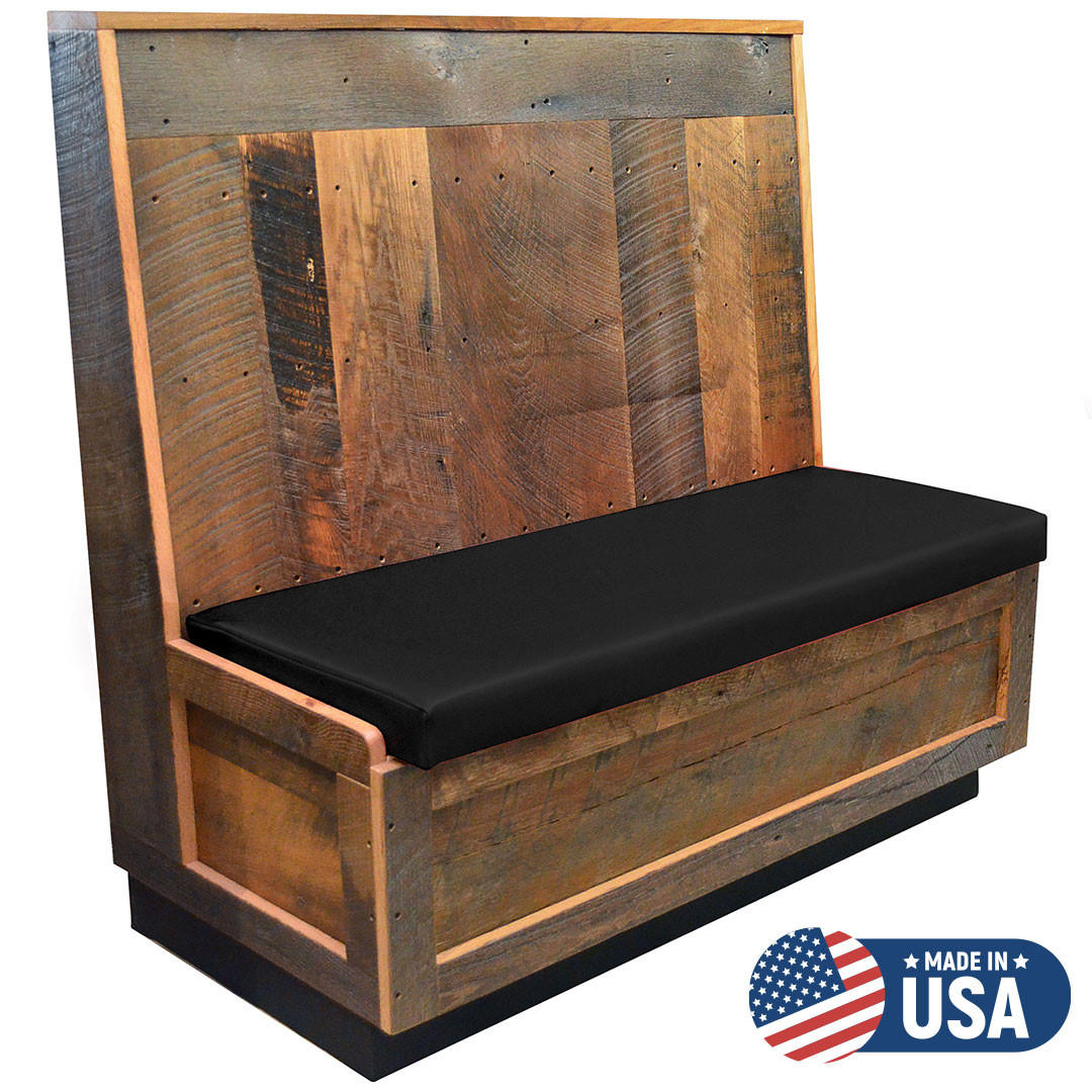 Reclaimed Barn Wood Single Restaurant Booth with Custom Options Questions & Answers