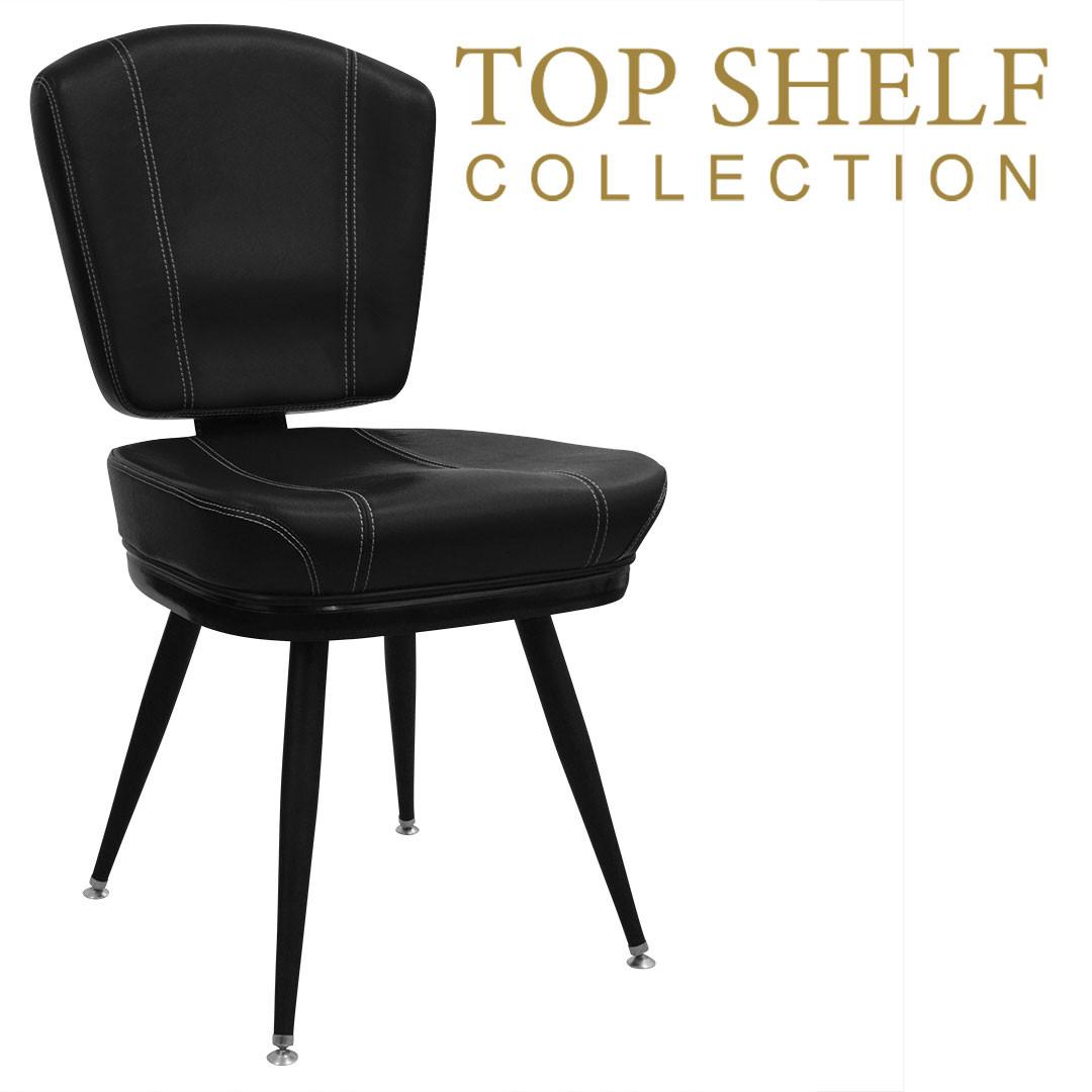 Top Shelf Collection Gladiator Modern 825 Bucket Club Chair with Black Frame with Choice of 4 Vinyl Colors Questions & Answers