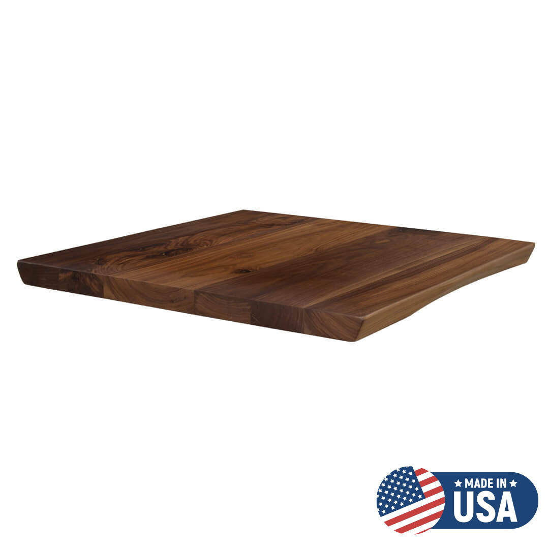 Custom Rustic Walnut Premium 1-3/4" Thick Live Edge Wood Restaurant Square / Rectangle Table Top (Multiple Sizes Available!) Questions & Answers