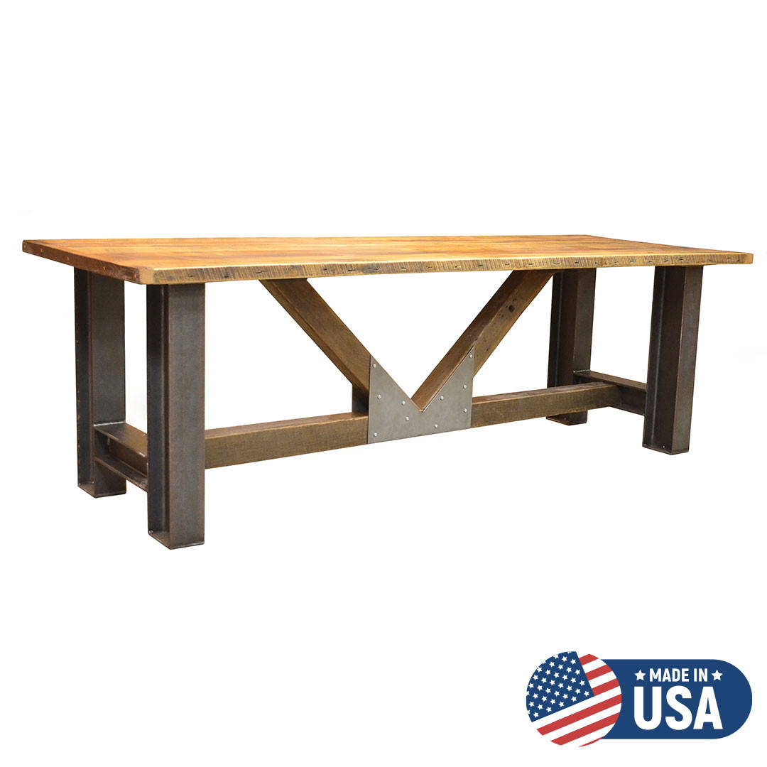 Reclaimed Steel H-Beam Table Height Table with Choice of 3 Finishes (Multiple Sizes Available!) Questions & Answers