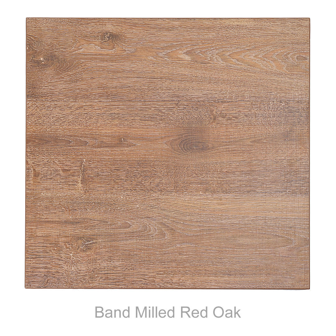 CLOSEOUT: Homestead Laminate Restaurant Square / Rectangle Table Top in Band Milled Red Oak (Multiple Sizes Available!) Questions & Answers