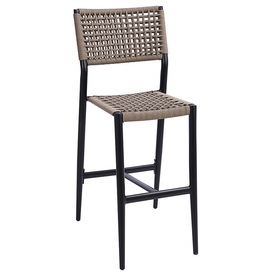 CLOSEOUT: Portofino Collection Side Bar Stool in Taupe Textaline Rope Questions & Answers