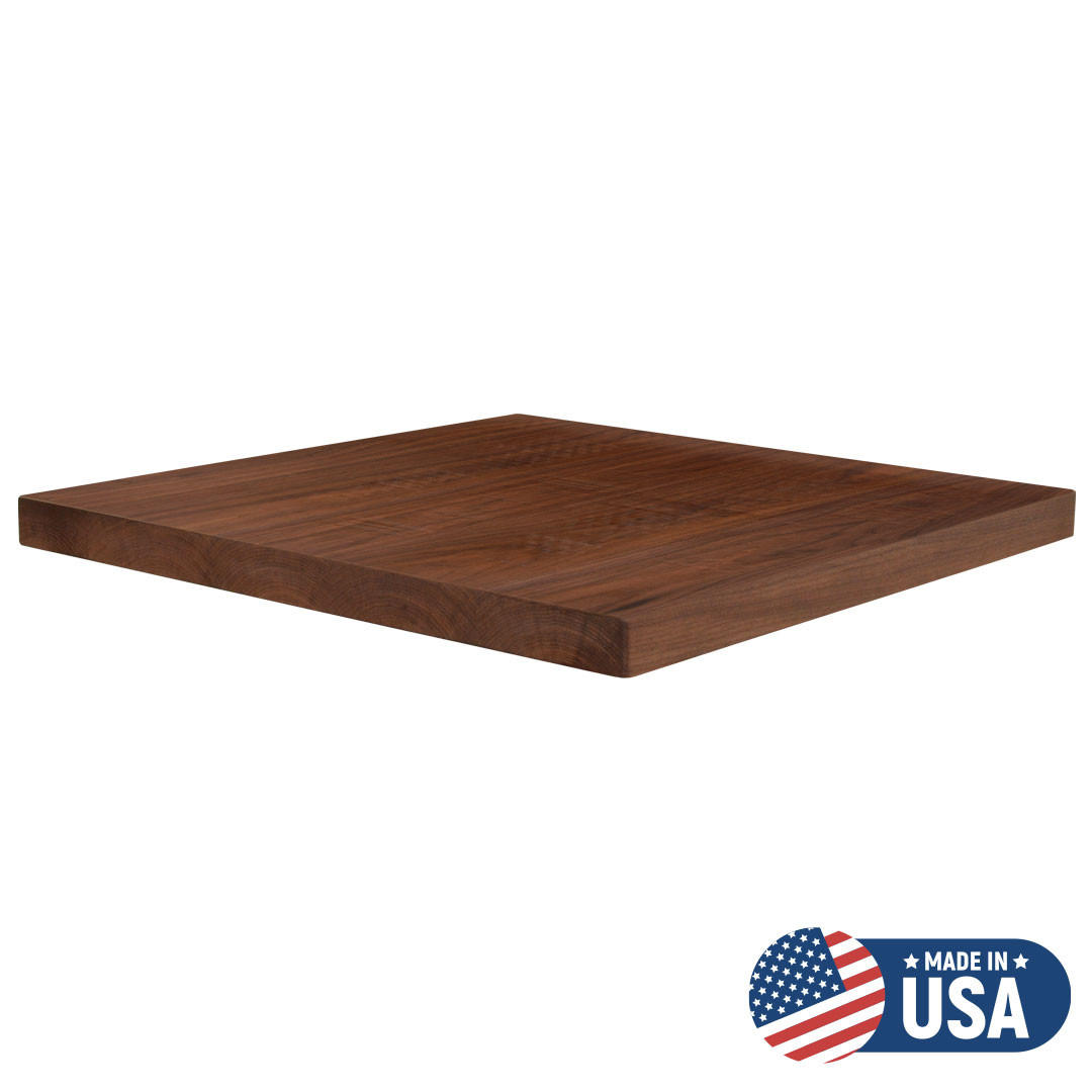 Custom Rustic Walnut Premium 1-3/4" Thick Plank Wood Restaurant Square / Rectangle Table Top (Multiple Sizes Available!) Questions & Answers