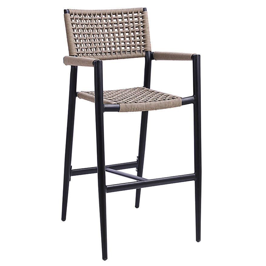 CLOSEOUT: Portofino Collection Bar Stool in Taupe Textaline Rope Questions & Answers
