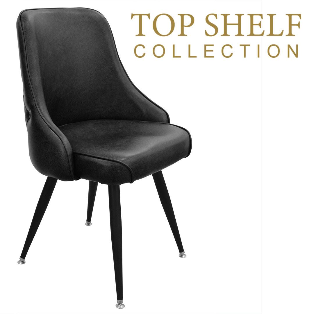 Top Shelf Collection Gladiator Tufted Back 950 Bucket Club Chair with Black Frame with Choice of 3 Vinyls Questions & Answers