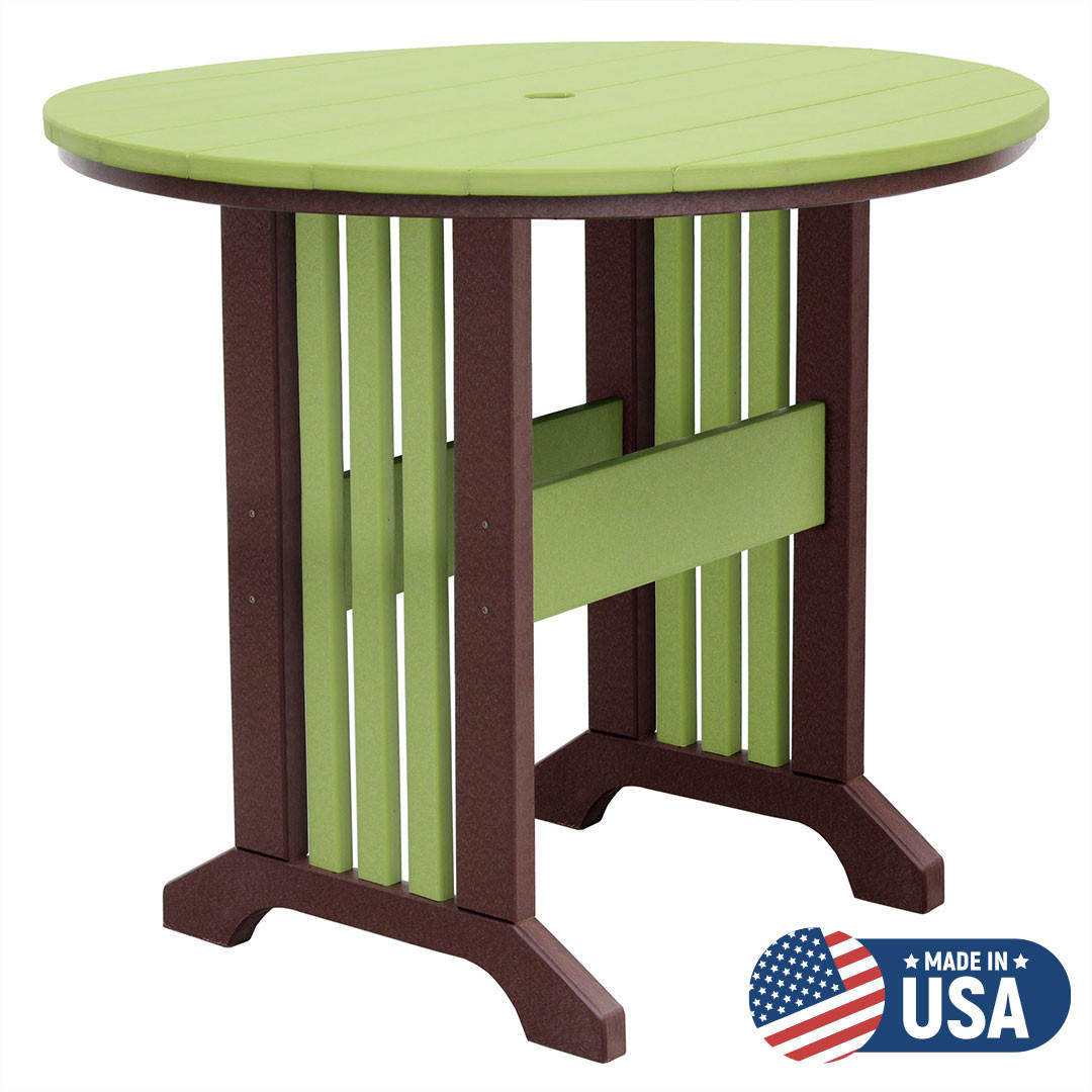 Outer Banks Round Counter Height Poly Lumber Table with Picket Fence Base (Multiple Sizes Available) from ECCB Outdoor Questions & Answers