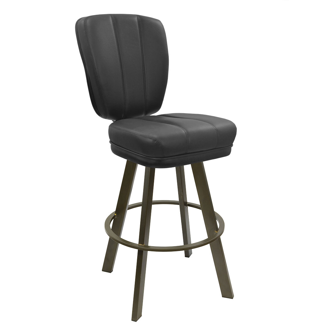 Gladiator 1325 Quilted Back Casino Bucket Bar Stool on Large Rust Frame and Choice of 2 Vinyl Colors Questions & Answers